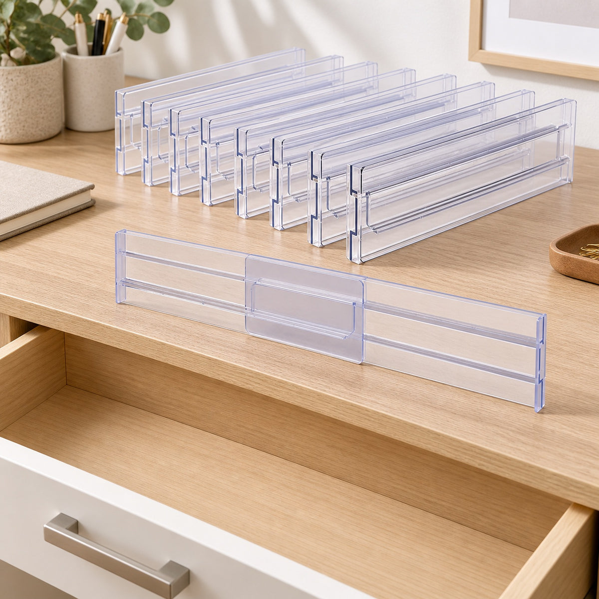 Clear Expandable Drawer Divider Set — lifestyle