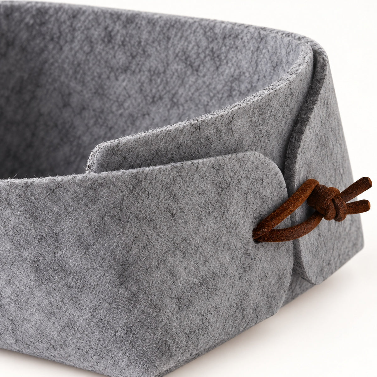 Felt Desk Storage Basket — close-up