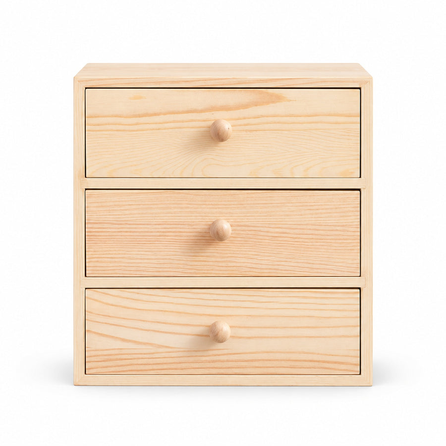 Three-Drawer Wood Desk Organizer — main