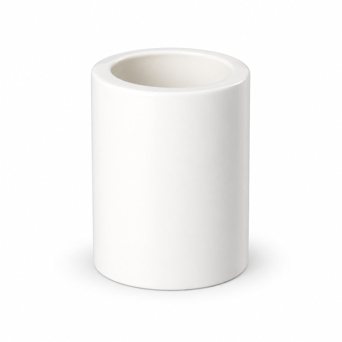 White Ceramic Pen Cup — main